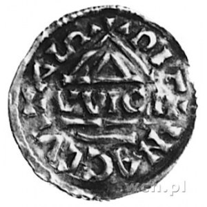książę Henryk IV Święty (995-1002), denar, Aw: Krzyż ró...