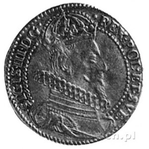 dukat 1611, Kraków, Aw: Popiersie i napis, Rw: Pięciopo...