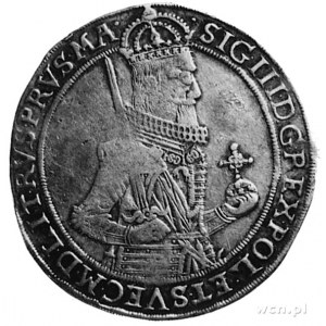 półtalar 1631, Toruń, Aw; Półpostać i napis, Rw: Herb T...
