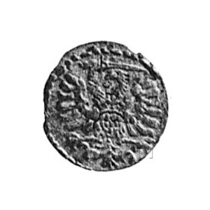 denar 1596, Gdańsk, Aw: Orzeł Prus Królewskich, Rw: Her...
