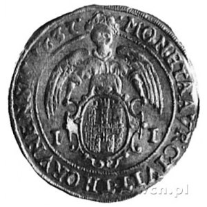 dukat 1637, Toruń, Aw: Popiersie i napis, Rw: Herb Toru...