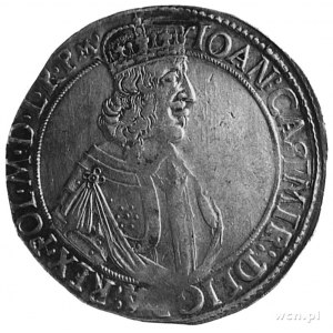 talar 1649, Kraków, Aw: Popiersie i napis, Rw: Tarcza h...