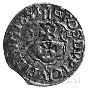 dwugrosz 1651, Elbląg, Aw: Popiersie i napis, Rw: Herb ...