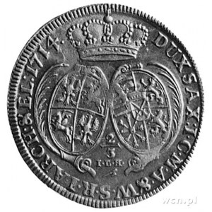 gulden 1714, Drezno, j.w., Dav.825