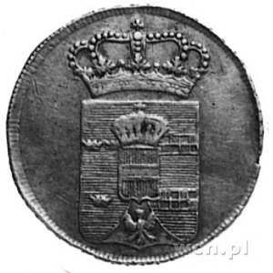 odbitka w srebrze dukata 1773, Aw: Ukoronowana tarcza h...