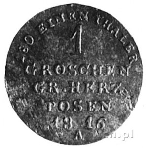 1 grosz 1816, Berlin, Aw: Tarcza z orłem pruskim w wień...