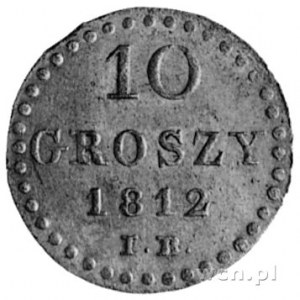 10 groszy 1812, Warszawa, Aw: Tarcza herbowa i napis, R...