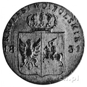 10 groszy 1831, Warszawa, Aw: Tarcza herbowa i napis, R...
