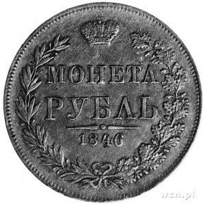 rubel 1846, Warszawa, j.w., Bitkin 425, Plage 437