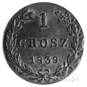 1 grosz 1839, Petersburg, Aw: Orzeł carski, R: Nominał ...