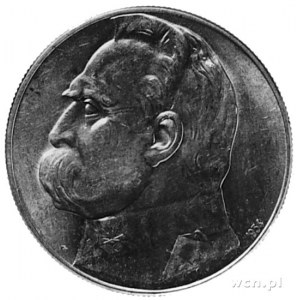 10 złotych 1934, Piłsudski, na rewersie Orzeł Strzeleck...