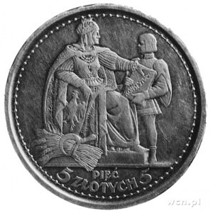 5 złotych 1925, Konstytucja, 81 perełek, srebro, wybito...