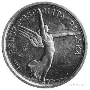 5 złotych 1927, Nike, na awersie napis: PRÓBA, srebro, ...