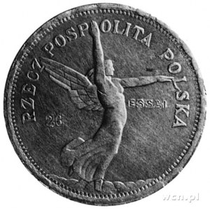 5 złotych 1928, Bruksela (bez znaku mennicy), na awersi...