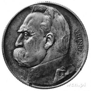 5 złotych 1934, Piłsudski i Orzeł Strzelecki, na awersi...