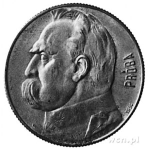 5 złotych 1934, Piłsudski i Orzeł Strzelecki, na awersi...