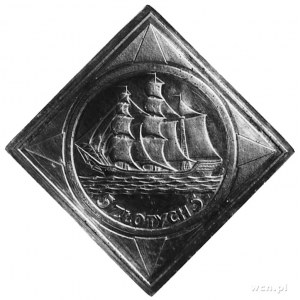 5 złotych 1936, Statek- klipa, wybito 200 sztuk, srebro...