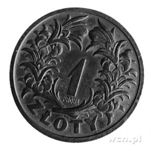 1 złoty 1929- Wieniec z liści i owoców, na rewersie wyp...