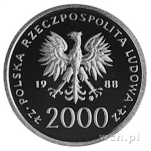 2.000 złotych 1988, Warszawa- Jan Paweł II, wybito 1.00...