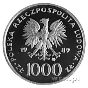 1.000 złotych 1989, Warszawa- Jan Paweł II, wybito 1.00...