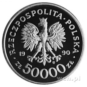 50.000 złotych, 1990, Warszawa- 10-lecie Solidarności, ...