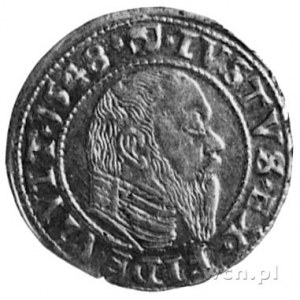 grosz 1548, Królewiec, j.w., Kop.II.5 -R-, rocznik rzad...