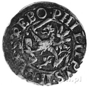 grosz 1615, Szczecin, Aw: Gryf i tytulatura Filipa II, ...