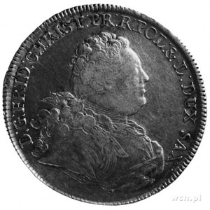 talar 1763, Drezno, Aw: Popiersie Fryderyka Christiana ...