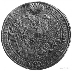 talar 1702, Opole, Aw: Popiersie cesarza Leopolda I i n...