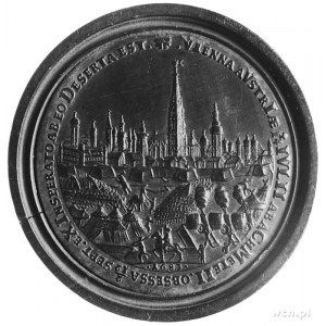 medal warcabowy nie sygnowany, pocz. XVIII w. Norymberg...