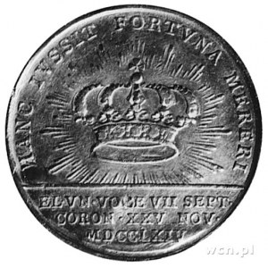 medal koronacyjny sygnowany T. Pingo wybity w 1764 roku...