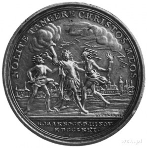 medal sygnowany IL Oexlein wybity w 1771 roku w Norymbe...
