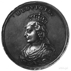medal Holzhaeussera ze świty królewskiej- Jadwiga, Aw: ...