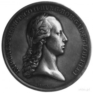 medal sygnowany J N Wirt, wybity w 1796 roku z okazji p...