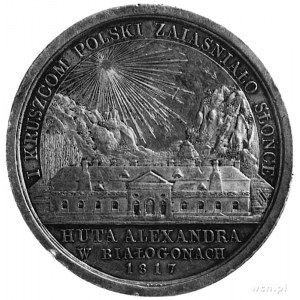 medal sygnowany X. STUCKHART, wybity w 1817 roku na otw...