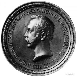 medal sygnowany J. MINHEIMER wybity w 1857 roku z okazj...