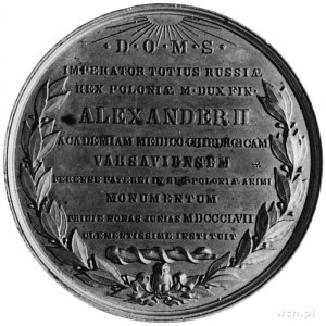 medal sygnowany J. MINHEIMER wybity w 1857 roku z okazj...