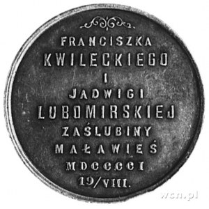 medal wybity w 1901 roku z okazji zaślubin Franciszka K...