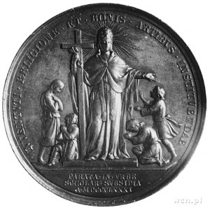 medal z roku 1881- Leon XIII (1878-1903), Aw: Popiersie...