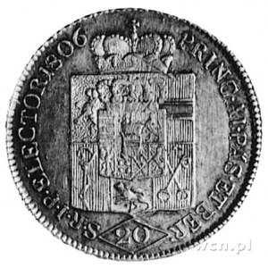 Ferdynand 1803-1806, 20 krajcarów, Salzburg, Aw: Głowa ...