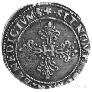 Henryk III 1575-1589, frank 1586. Tuluza, Aw: Popiersie...