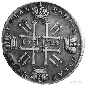 Piotr II 1727-1730, rubel 1728, Uzdenikow 662