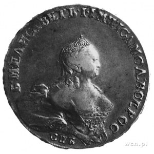 Elżbieta 1741-1762, rubel 1754, IM Petersburg, Uzdeniko...