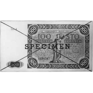 100 złotych 15.07.1947, seria A 1234567, po obu stronac...