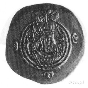 Hormazd, drachma (631/632), Aw: Popiersie króla w prawo...