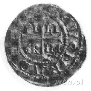 Kolonia, biskup Pilgrim 1021-1036, denar, Aw: Krzyż, w ...