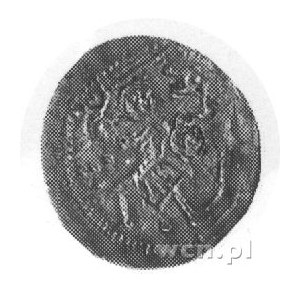 denar, 1173-1185 ewen. 1177-1185/90, Aw: Biskup z krzyż...