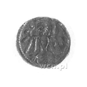 denar 1549, Gdańsk, Aw: Orzeł Prus Królewskich, Rw: Her...