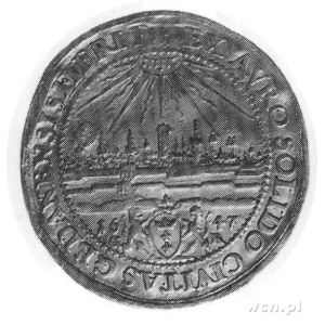 3 dukaty 1647, Gdańsk (donatywa), Aw: Popiersie w koron...