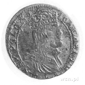 szóstak 1666, Wilno, Aw: Popiersie w koronie i napis, R...